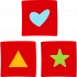 Hand drawn icon of kids blocks