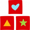 Hand drawn icon of kids blocks