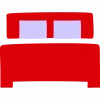 Hand drawn icon of bed