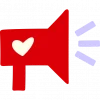 Hand drawn icon of mega phone